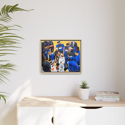 Brunson Timeout Speech - Framed Canvas Print of Original Painting