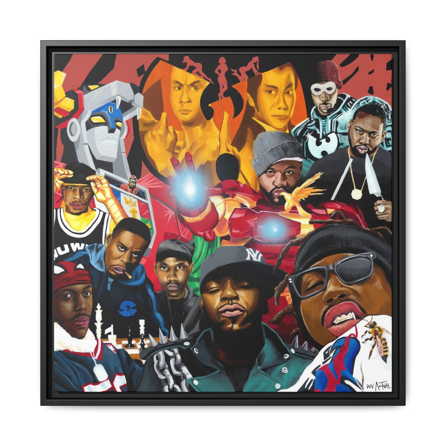 Wu-Tang Multiverse Framed Canvas Print of Original Painting