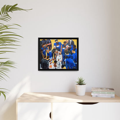 Brunson Timeout Speech - Framed Canvas Print of Original Painting