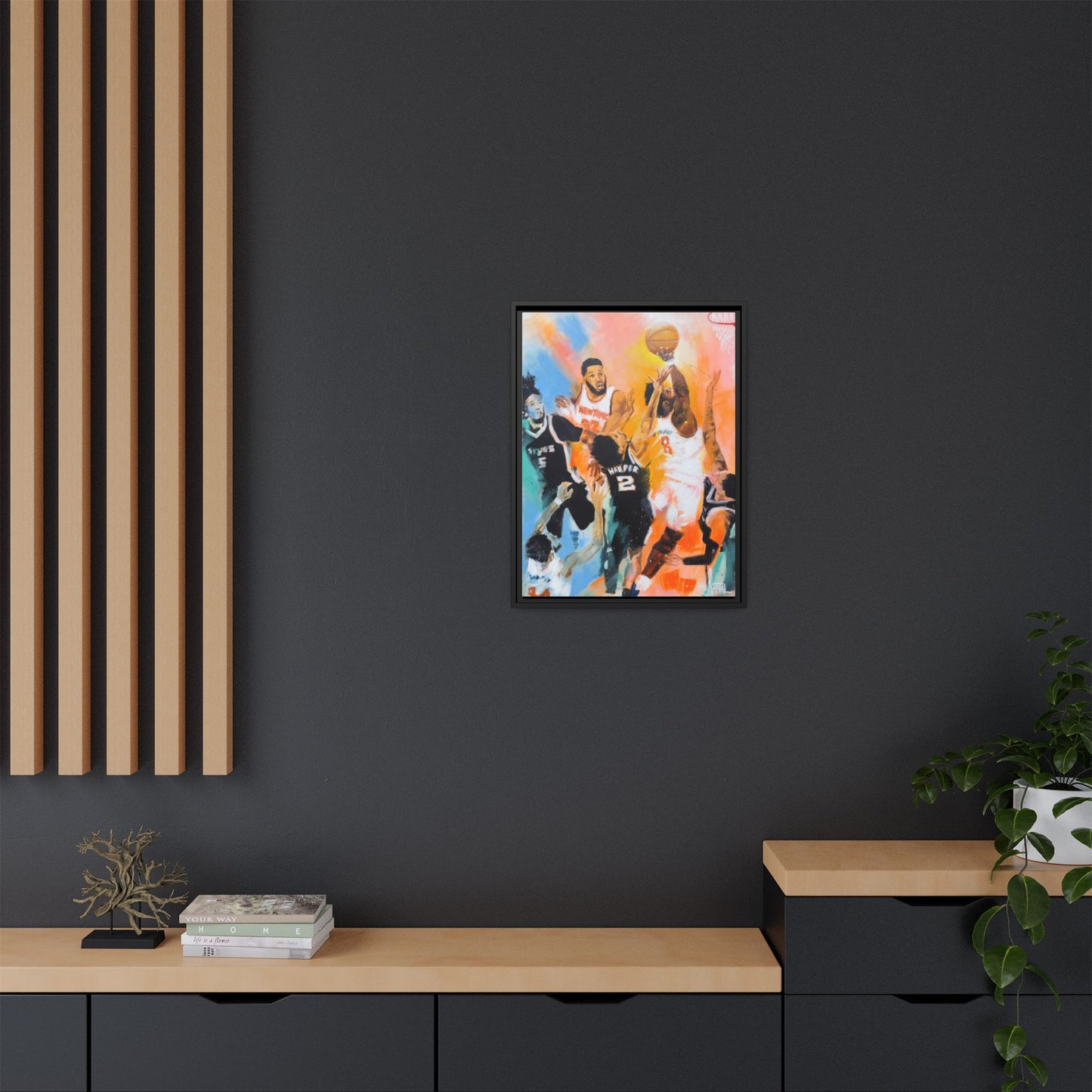The Hand of OG Anunoby - Framed Canvas Print of Original Painting