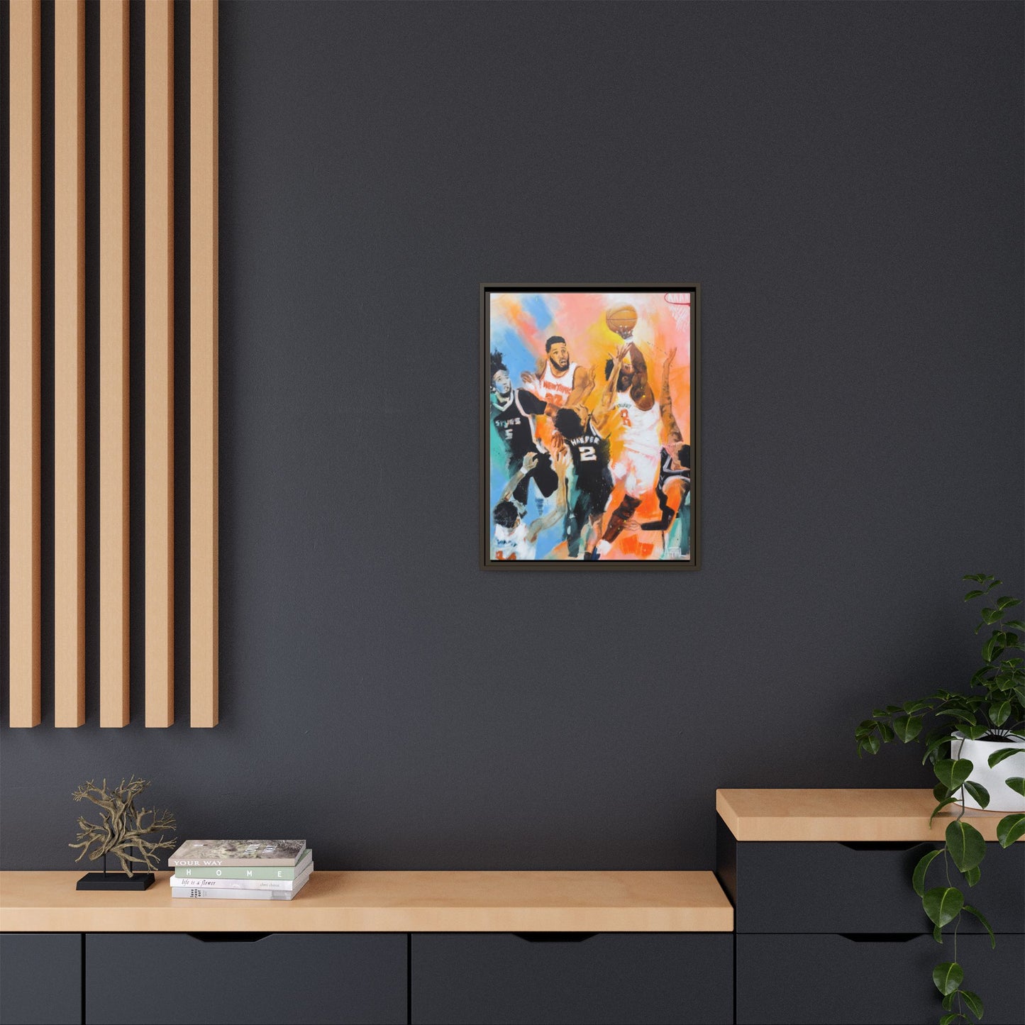 The Hand of OG Anunoby - Framed Canvas Print of Original Painting