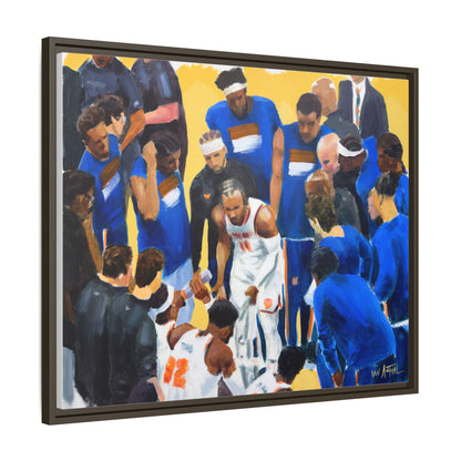 New York Knicks Eastern Conference Finals Comeback Framed Canvas Print – Jalen Brunson Painting