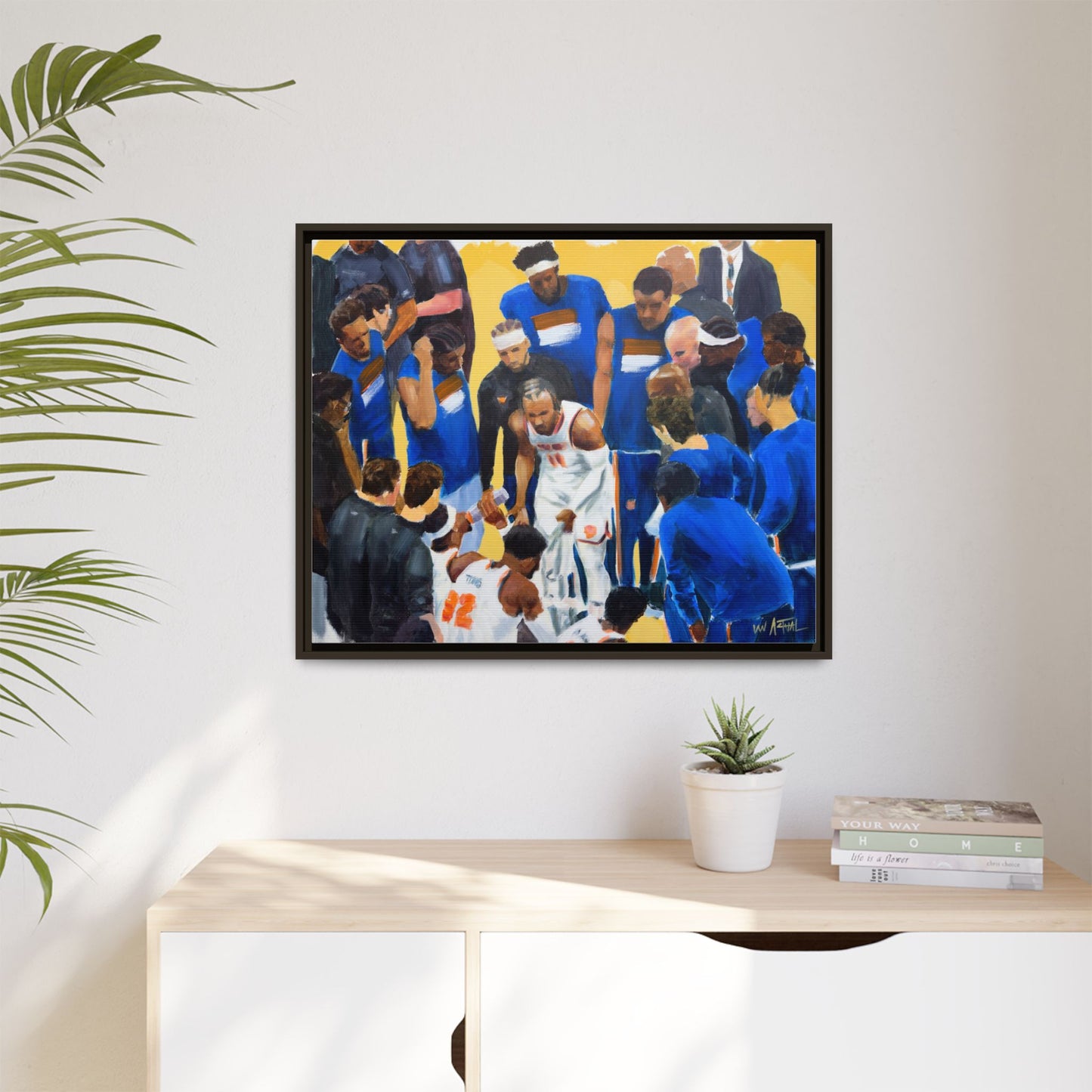 New York Knicks Eastern Conference Finals Comeback Framed Canvas Print – Jalen Brunson Painting