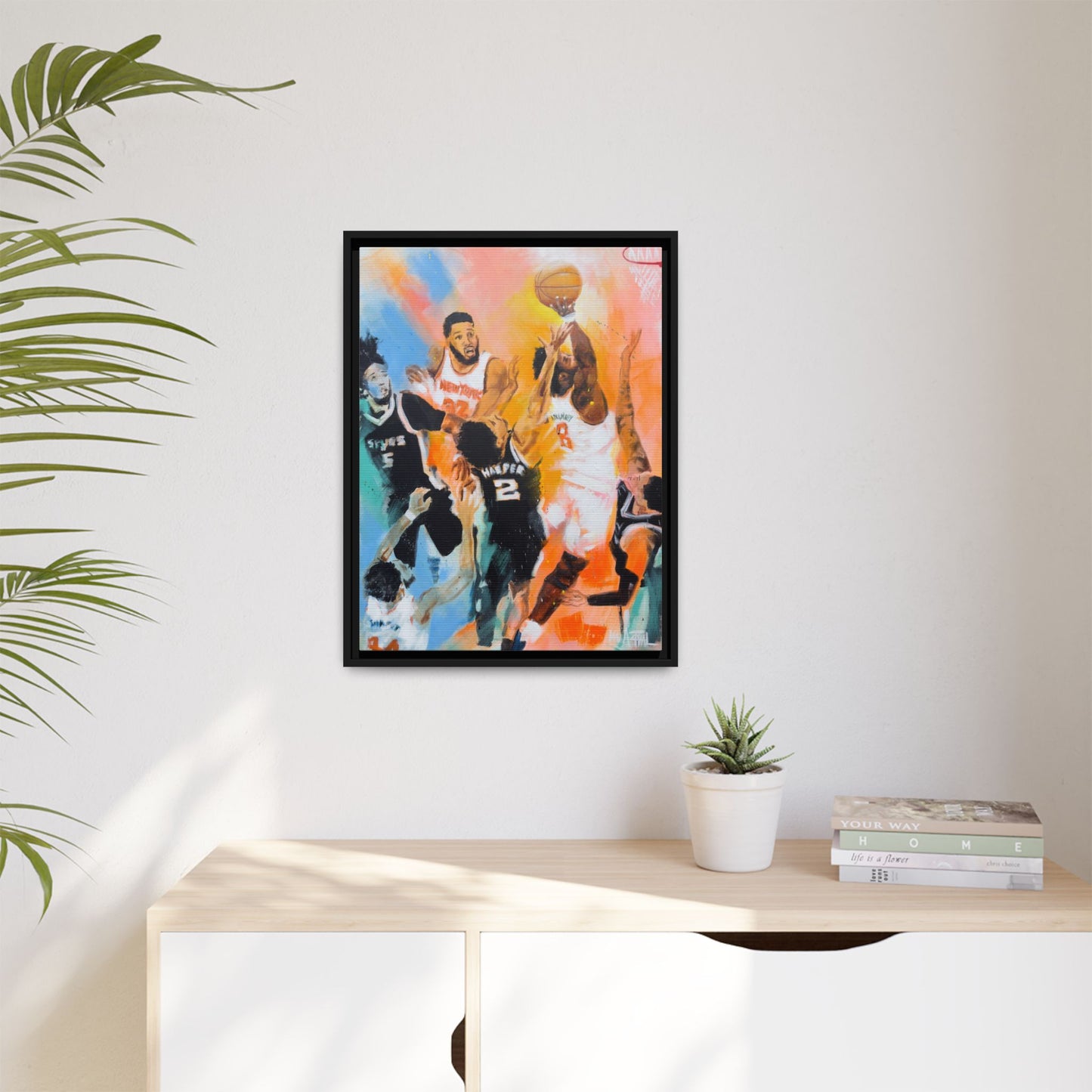 The Hand of OG Anunoby - Framed Canvas Print of Original Painting