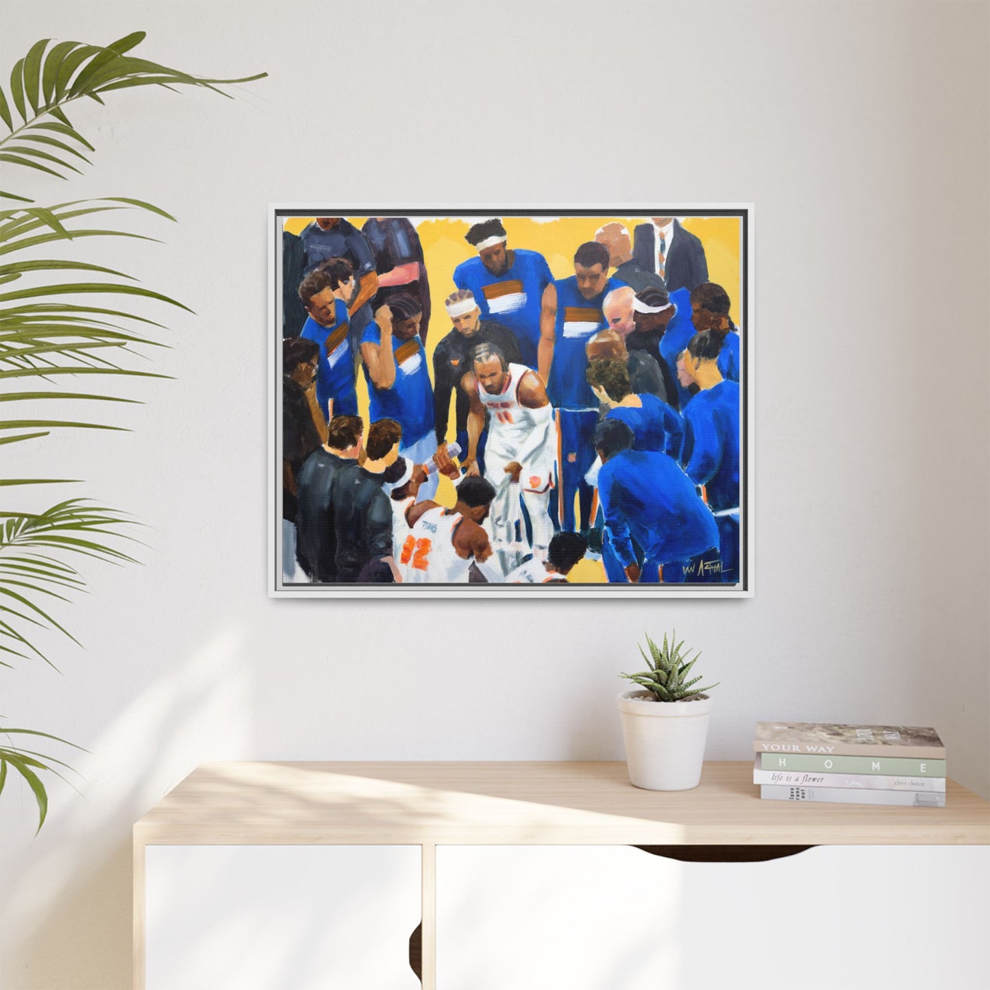 New York Knicks Eastern Conference Finals Comeback Framed Canvas Print – Jalen Brunson Painting