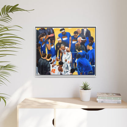 New York Knicks Eastern Conference Finals Comeback Framed Canvas Print – Jalen Brunson Painting