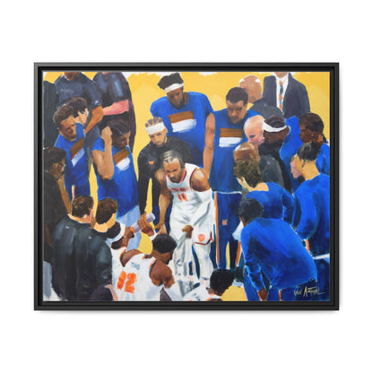 New York Knicks Eastern Conference Finals Comeback Framed Canvas Print – Jalen Brunson Painting