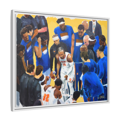 New York Knicks Eastern Conference Finals Comeback Framed Canvas Print – Jalen Brunson Painting