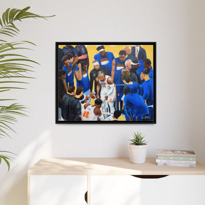 New York Knicks Eastern Conference Finals Comeback Framed Canvas Print – Jalen Brunson Painting