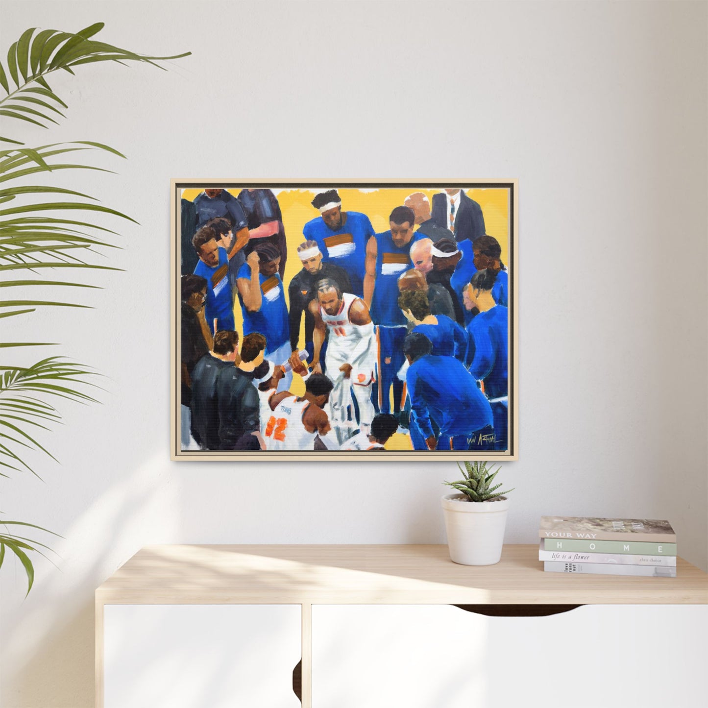 New York Knicks Eastern Conference Finals Comeback Framed Canvas Print – Jalen Brunson Painting