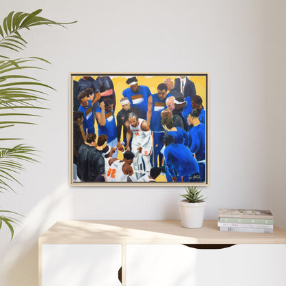 New York Knicks Eastern Conference Finals Comeback Framed Canvas Print – Jalen Brunson Painting