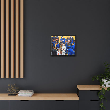 Brunson Timeout Speech - Framed Canvas Print of Original Painting