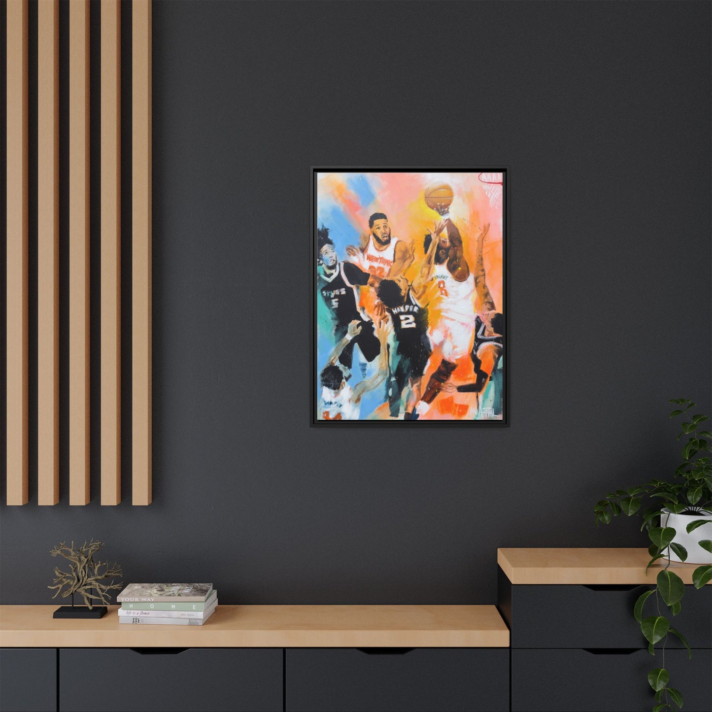 The Hand of OG Anunoby - Framed Canvas Print of Original Painting