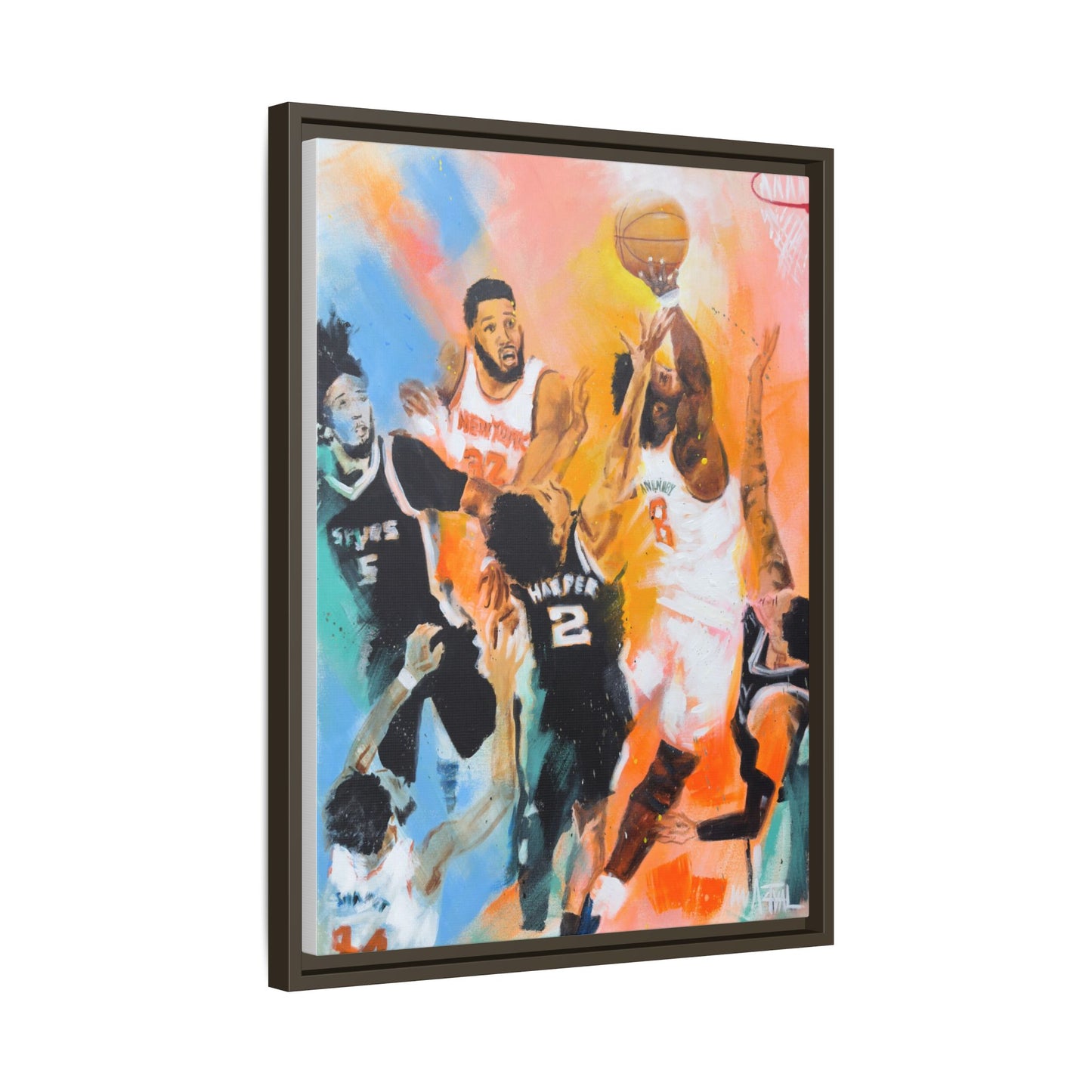 The Hand of OG Anunoby - Framed Canvas Print of Original Painting