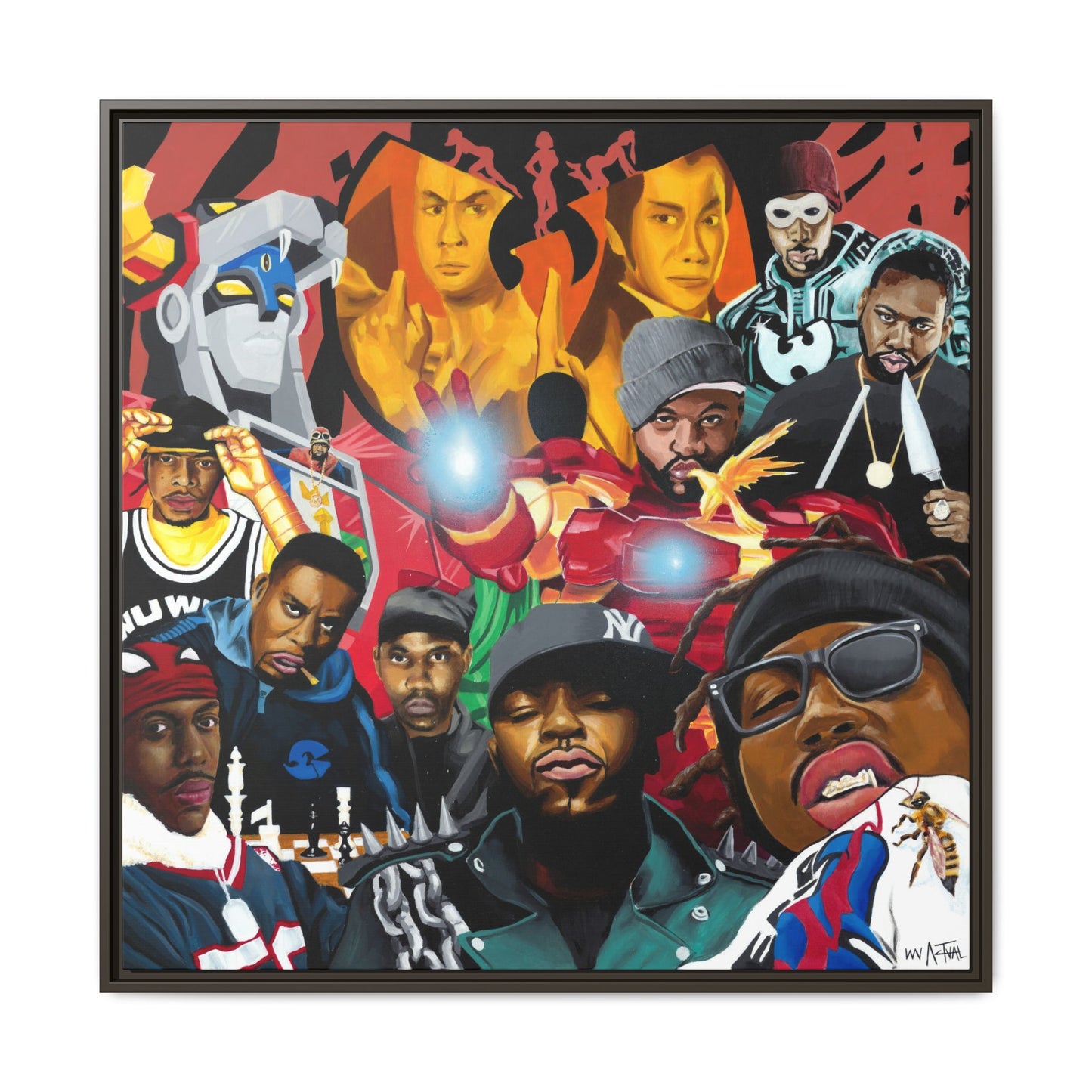 Wu-Tang Multiverse Framed Canvas Print of Original Painting
