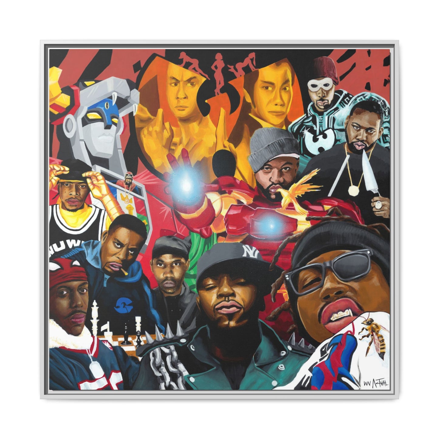 Wu-Tang Multiverse Framed Canvas Print of Original Painting