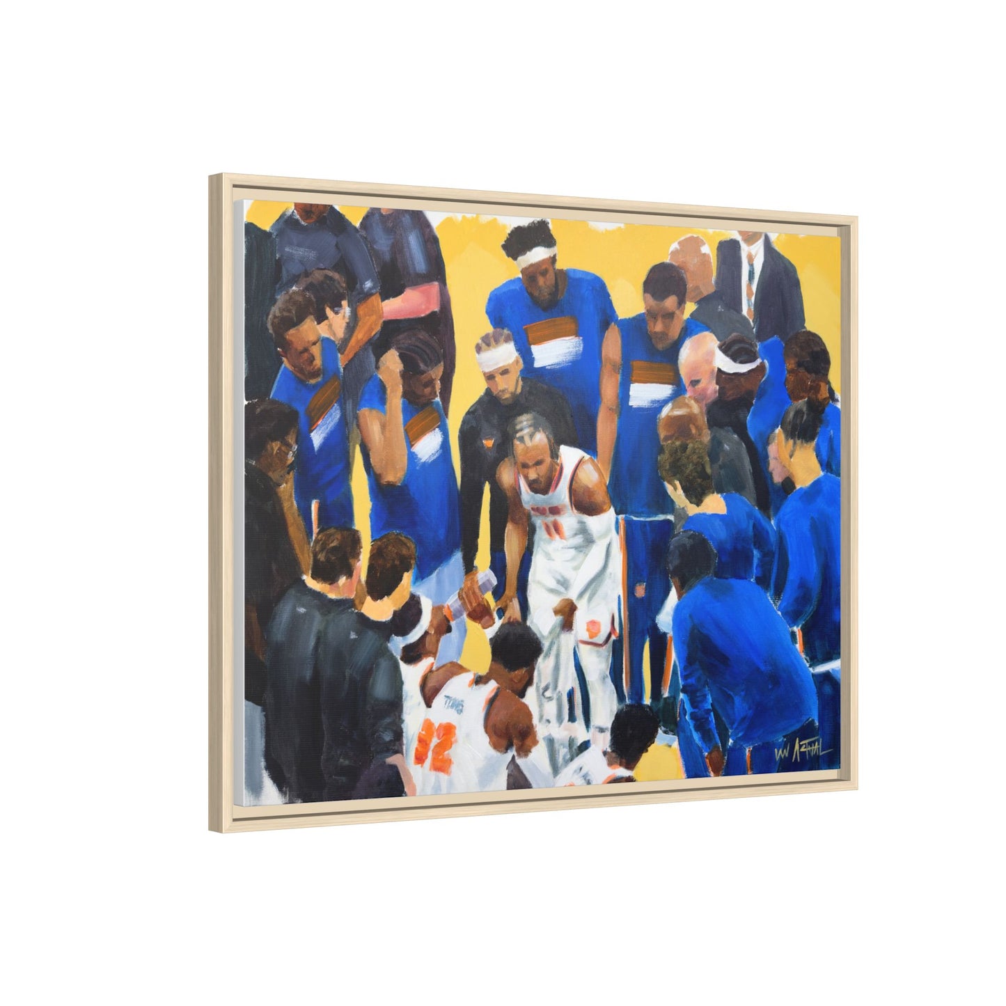 New York Knicks Eastern Conference Finals Comeback Framed Canvas Print – Jalen Brunson Painting