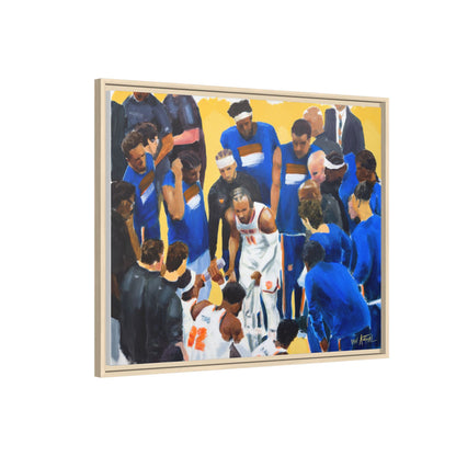 New York Knicks Eastern Conference Finals Comeback Framed Canvas Print – Jalen Brunson Painting