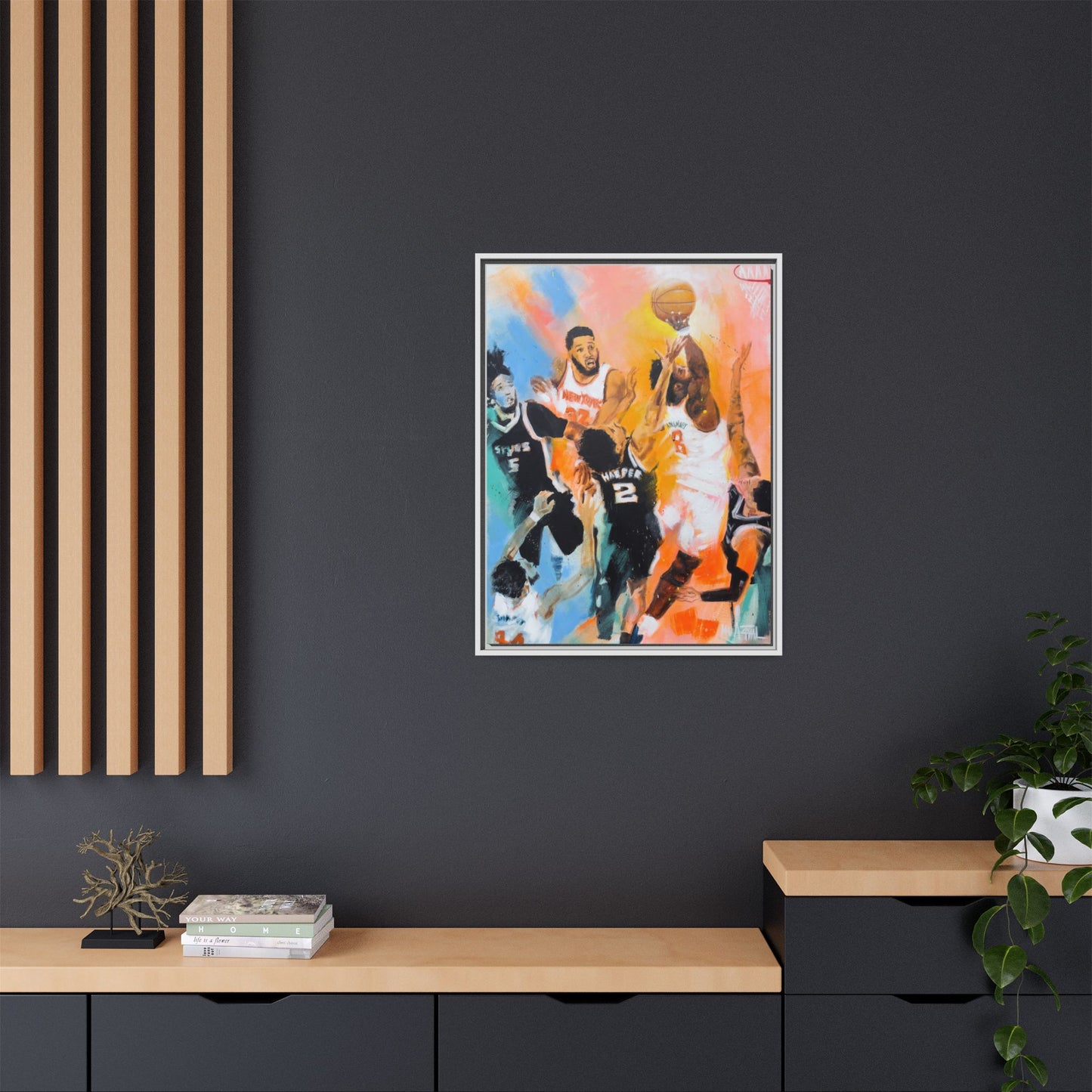 The Hand of OG Anunoby - Framed Canvas Print of Original Painting