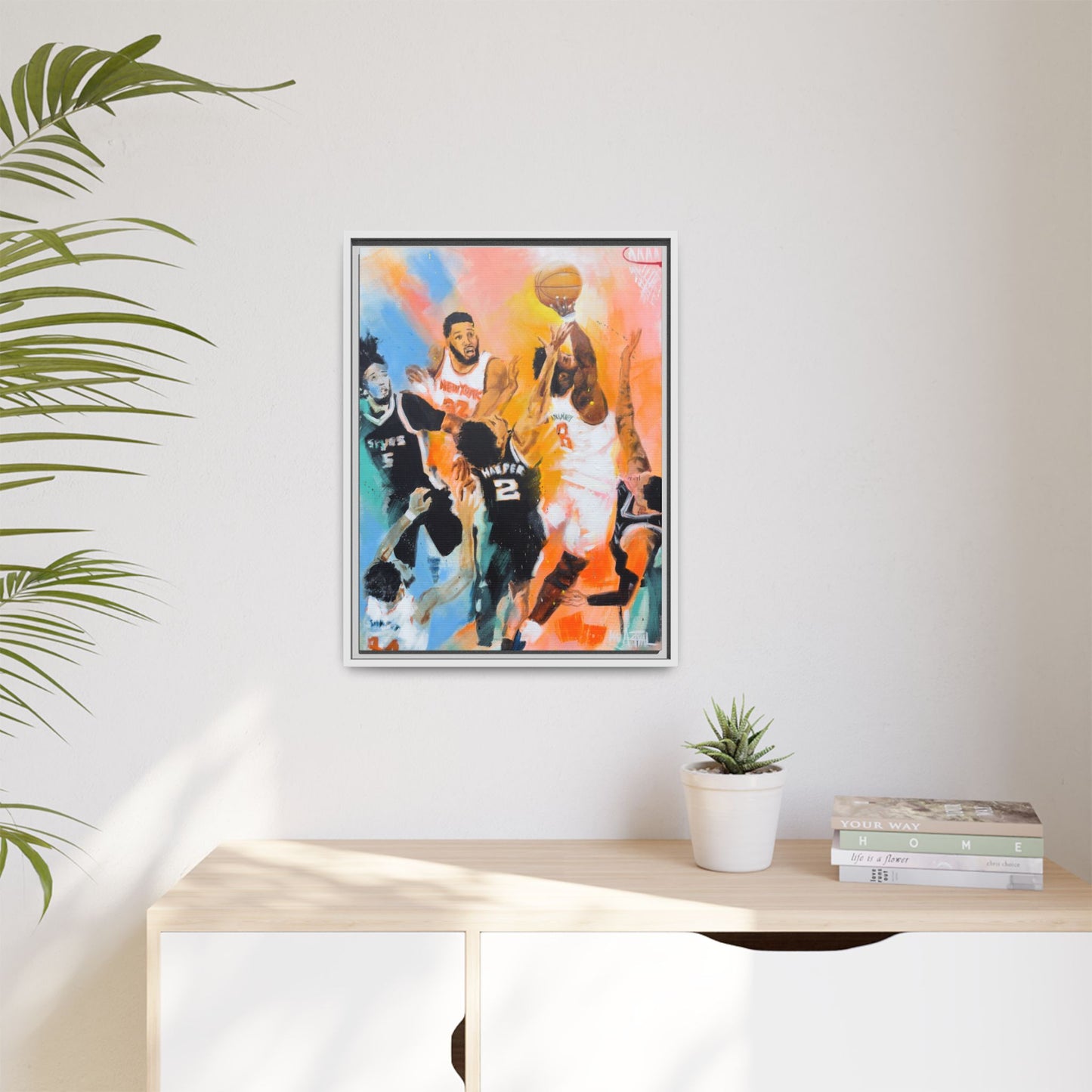 The Hand of OG Anunoby - Framed Canvas Print of Original Painting