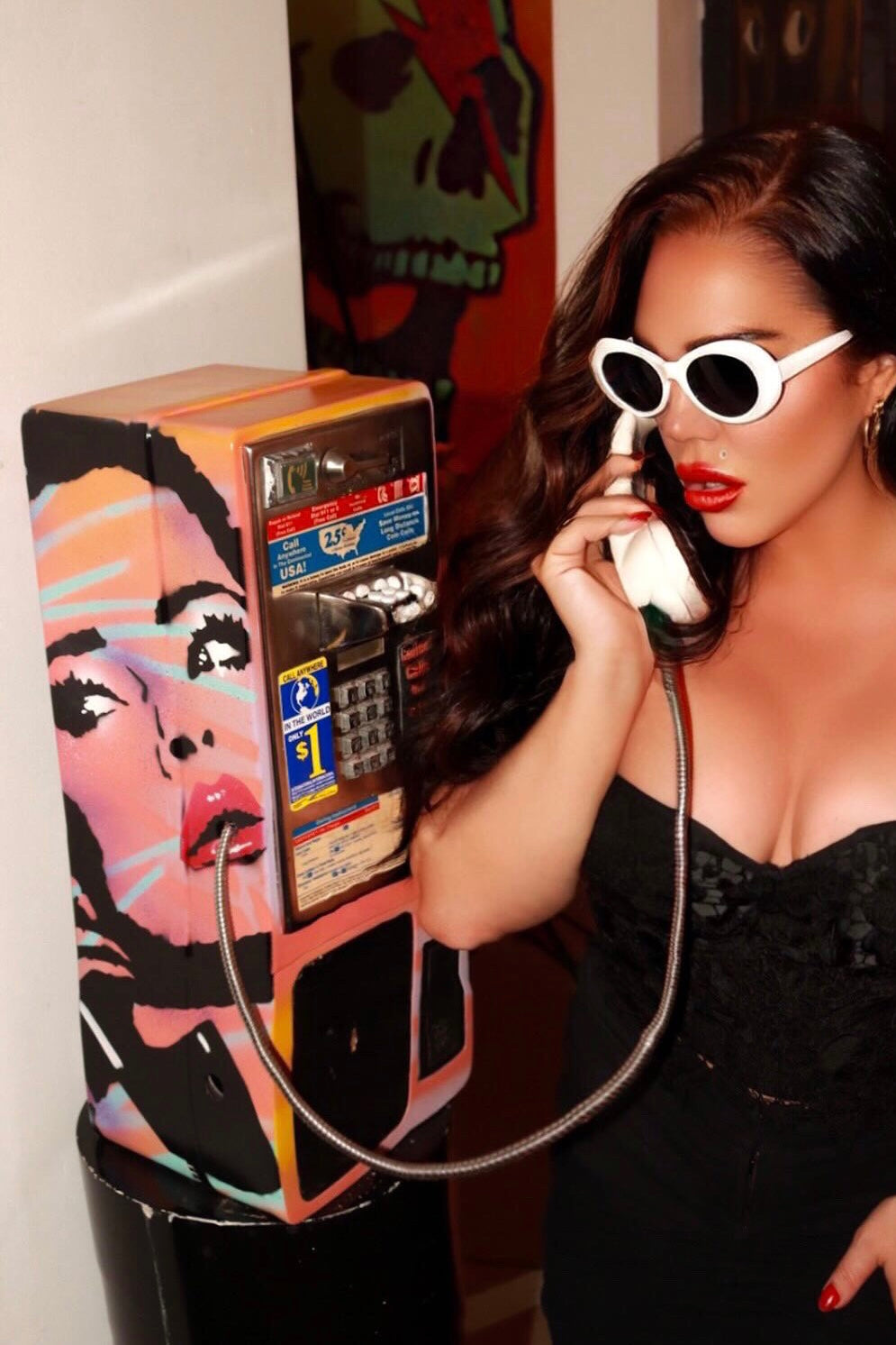Make The Call 8 - Vintage Payphone – Original Pop Art Sculpture with Retro Nostalgia