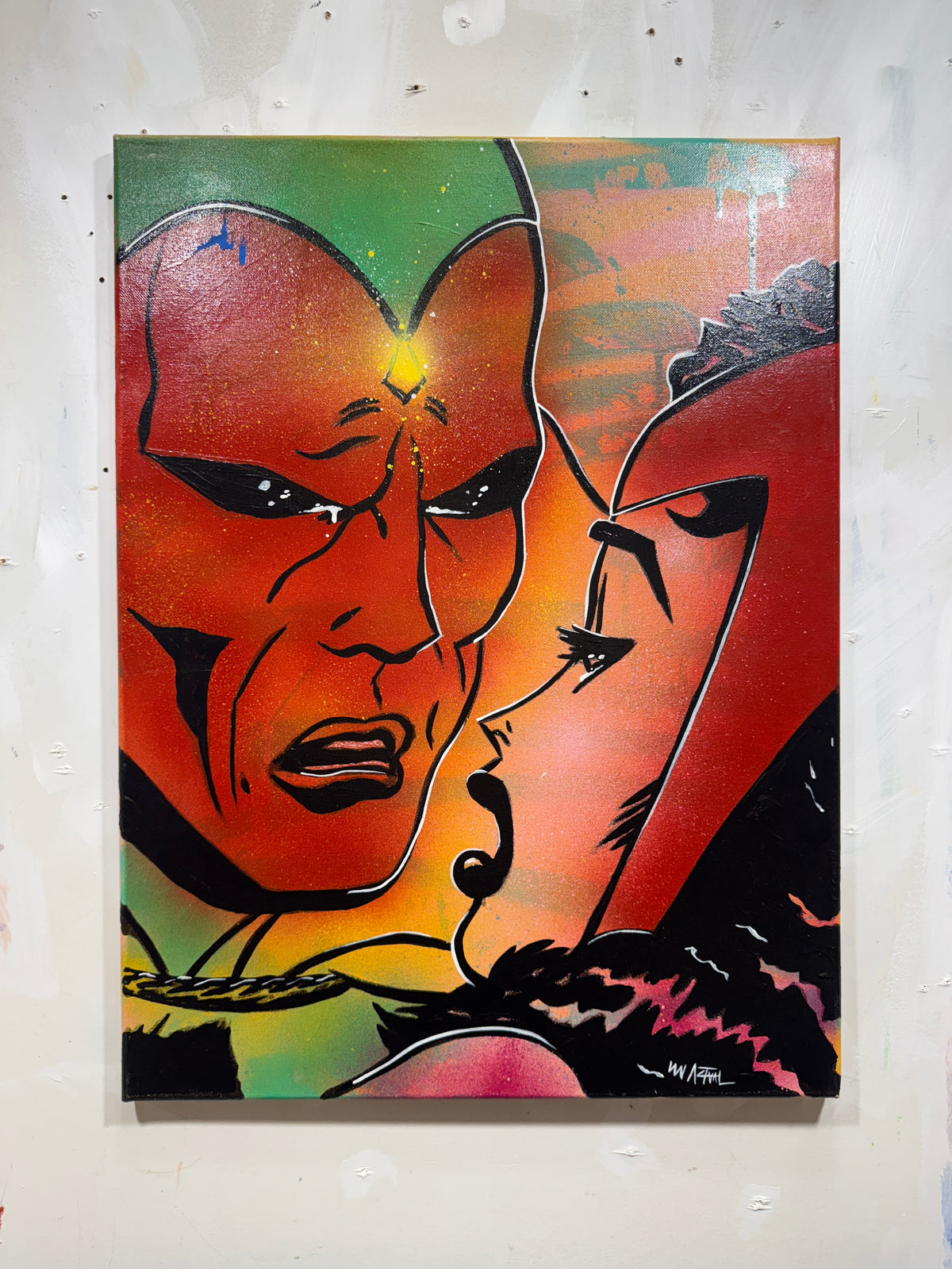 Love Is A Battlefield - 18" x 24" Original Painting