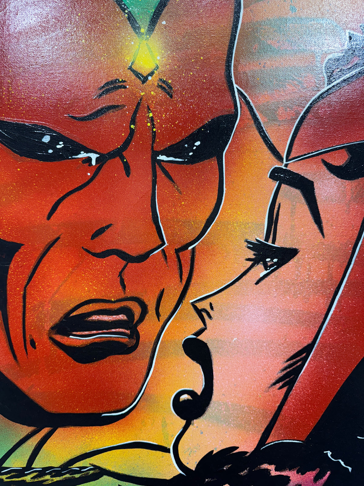 Love Is A Battlefield - 18" x 24" Original Painting