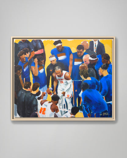New York Knicks Eastern Conference Finals Comeback Framed Canvas Print – Jalen Brunson Painting