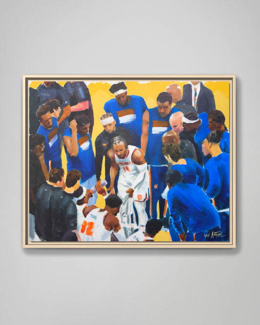 New York Knicks Eastern Conference Finals Comeback Framed Canvas Print – Jalen Brunson Painting