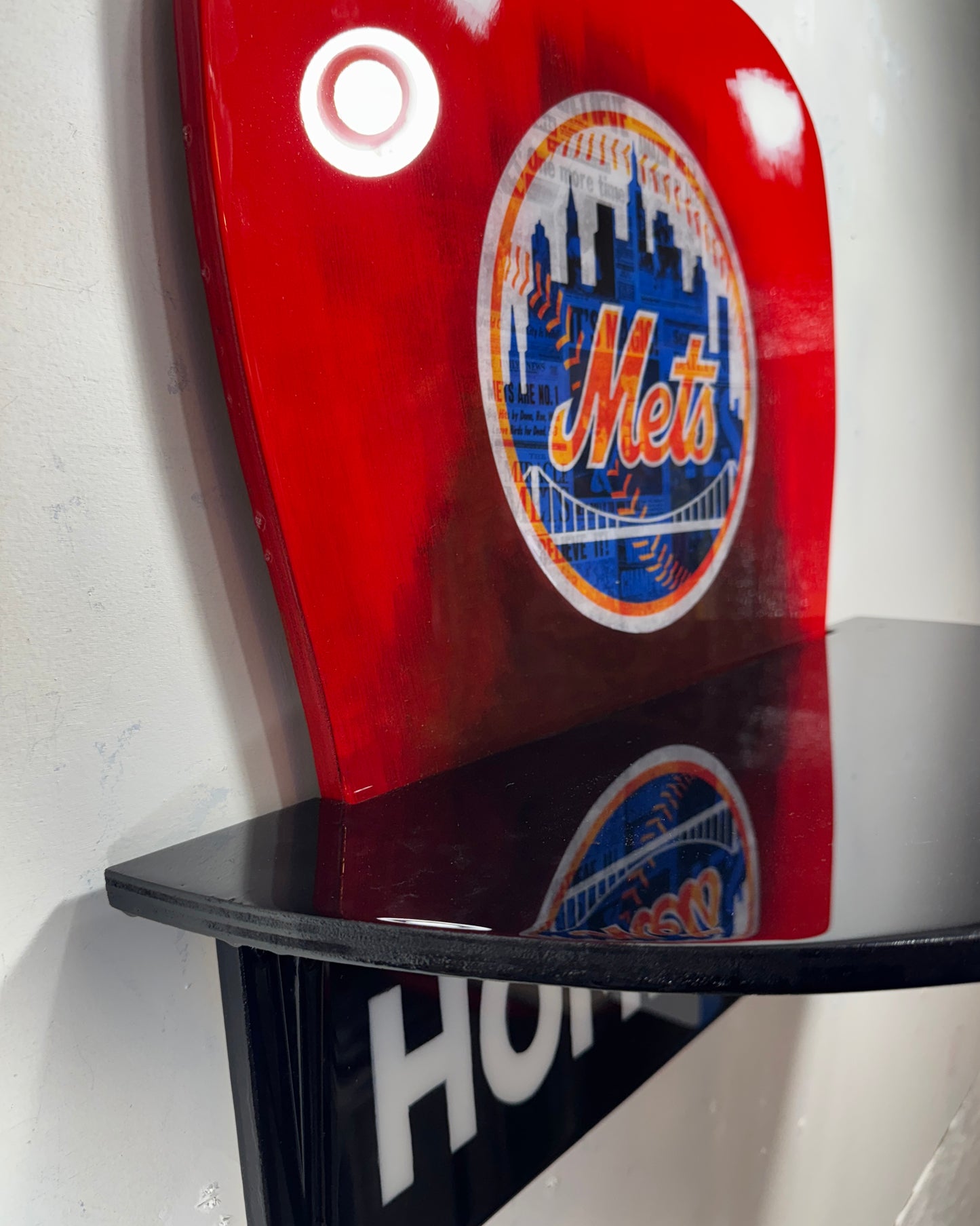New York Mets “The Home Run Apple” Wall Art Shelf (1986 Tribute, Only 86 Made)