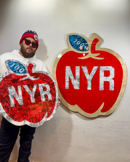 New York Rangers Centennial Handcrafted Art – 36" Limited Edition Birch Wood Collage (Only 100 Made)