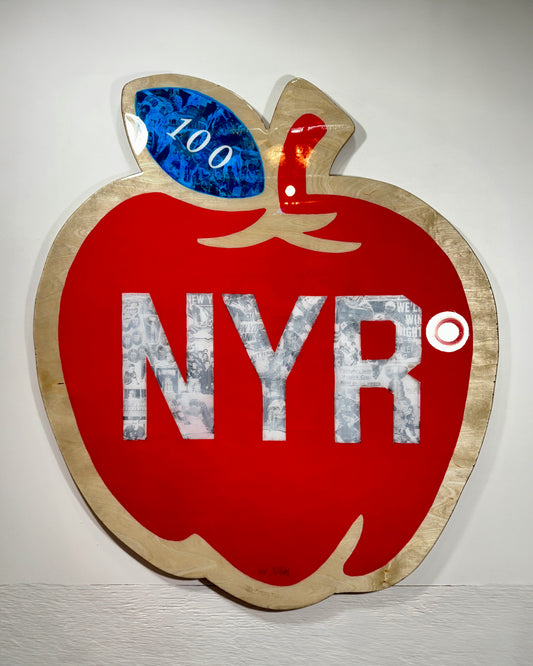 New York Rangers Centennial Handcrafted Art – 36" Limited Edition Birch Wood Collage (Only 100 Made)