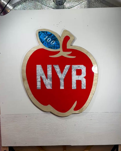New York Rangers Centennial Handcrafted Art – 36" Limited Edition Birch Wood Collage (Only 100 Made)