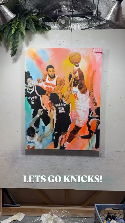The Hand of OG Anunoby - Framed Canvas Print of Original Painting