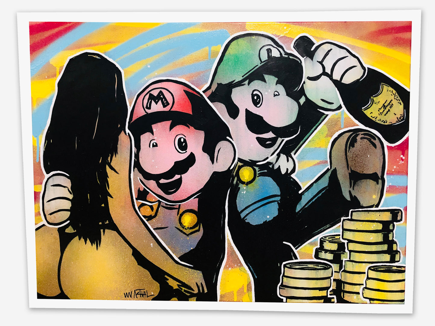 Mario and Luigi Toast To A Happy Ending Limited Edition Print
